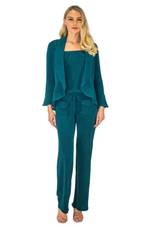 3/4 SLV Round Peplum Long Back Turnover Jacket