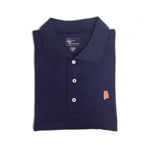 Alabama Auburn Clubhouse Performance Polo Navy