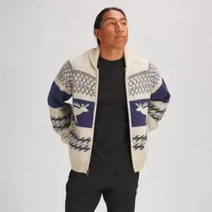 Backcountry Merino Wool/Organic Cotton Textured Cardigan Sweater
