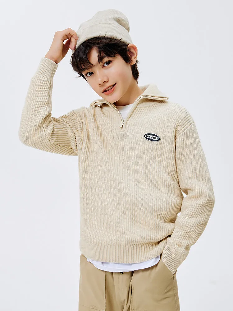 Balabala Kids Unisex Cream White Sweater