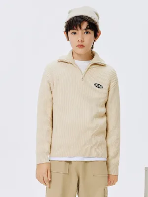Balabala Kids Unisex Cream White Sweater