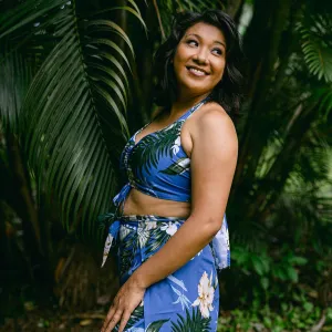 Bamboo Ginger Wrap Pants and Top Set, Made in Hawaii