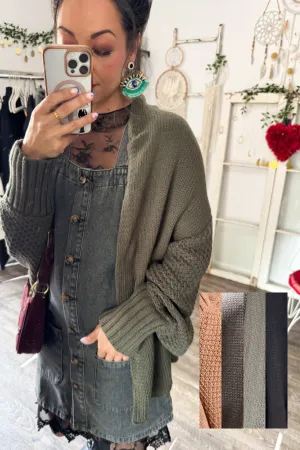 Bat Wing Knit Cardigan (6 Colors)