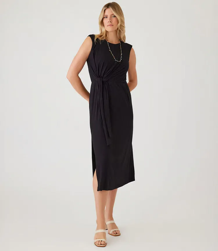 Bethan Black Tie Waist Dress - Karen Kane 2L13032