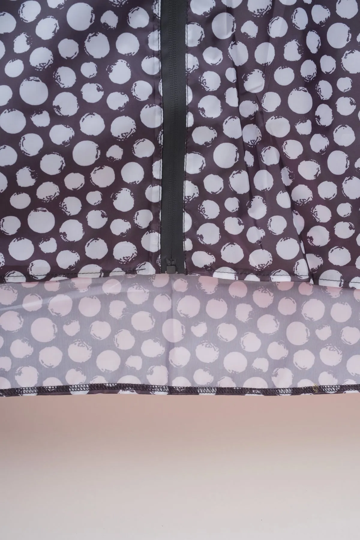Black Polka Dot Rain Poncho In A Bag