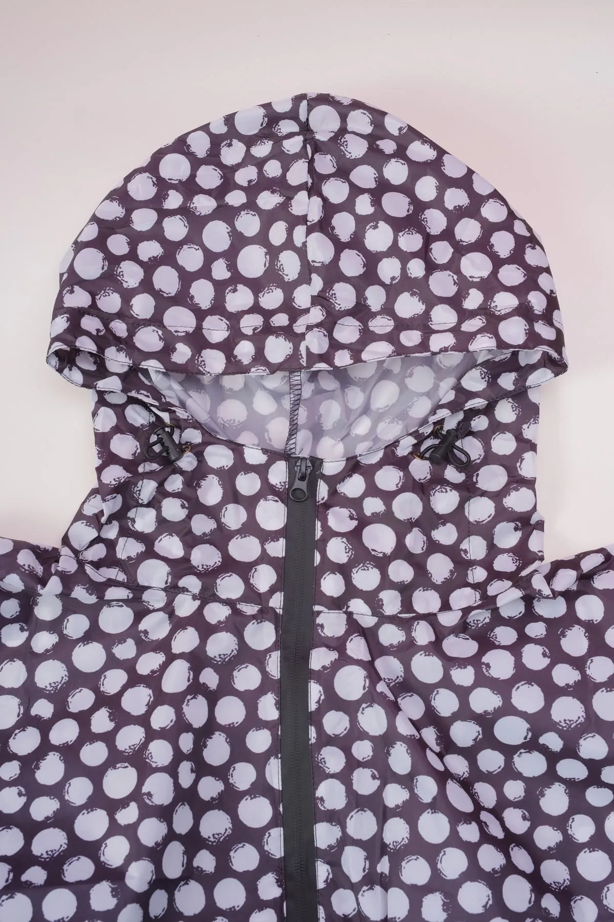 Black Polka Dot Rain Poncho In A Bag
