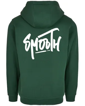 Bottle Green Kids Hoodie / Dainty White Front Back Girls