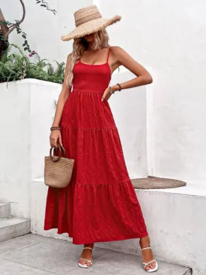 Bright Red Maxi Dress