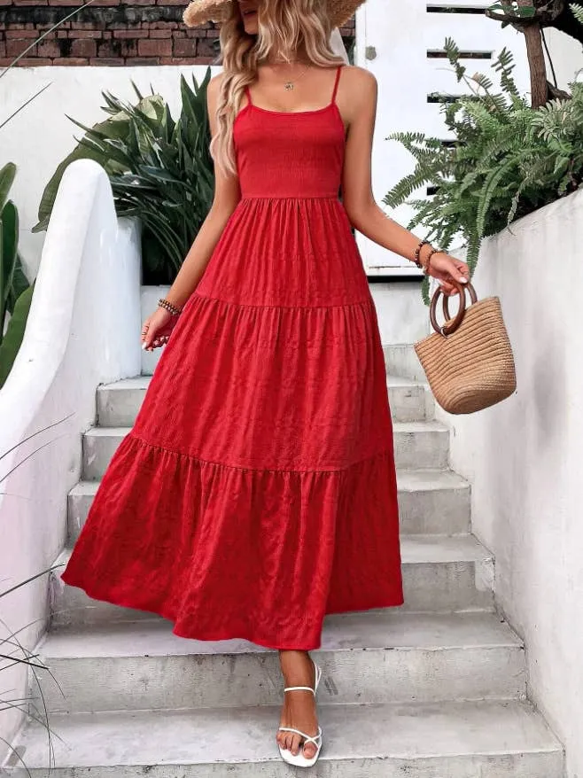 Bright Red Maxi Dress
