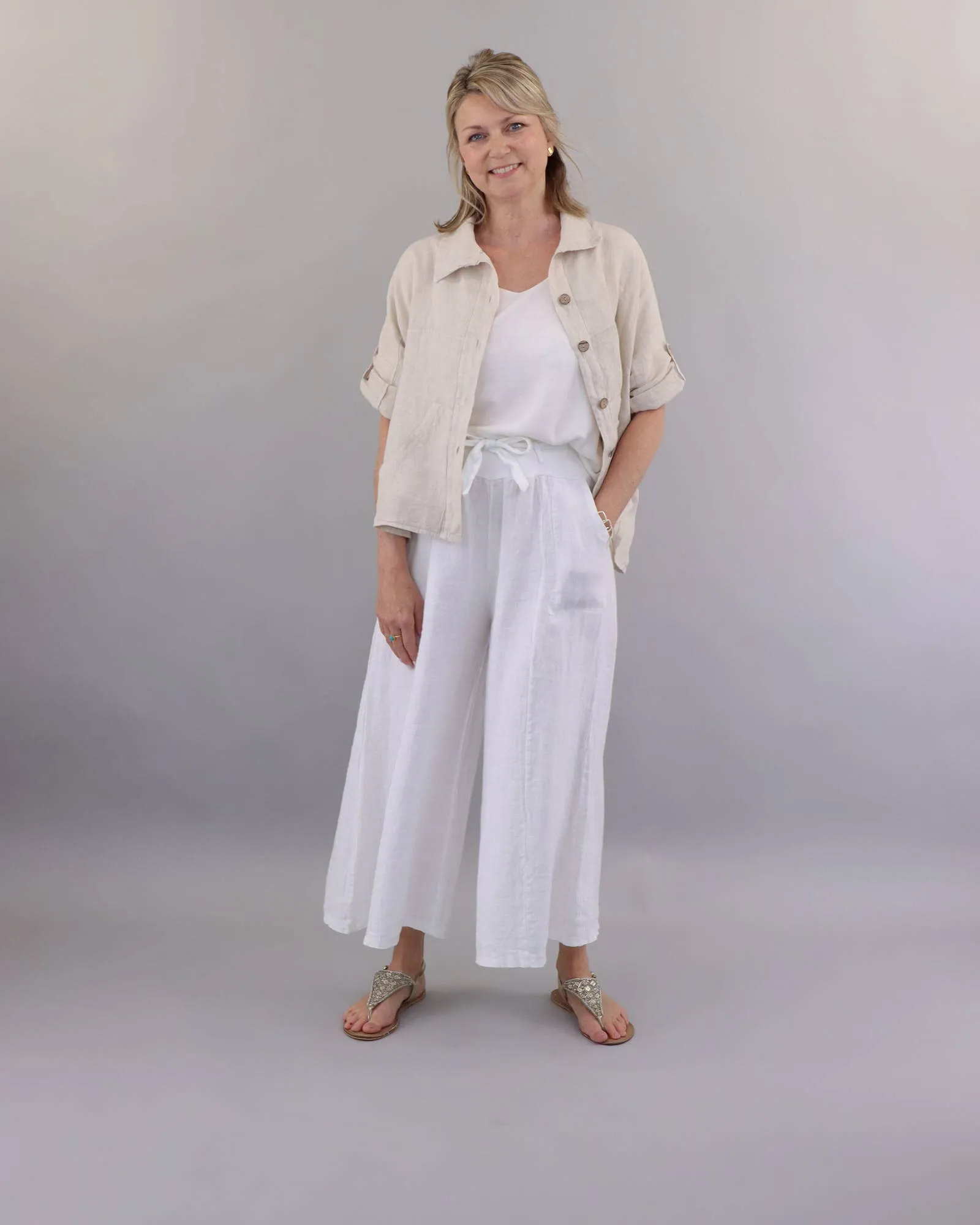 Casual Linen Shirt Jacket
