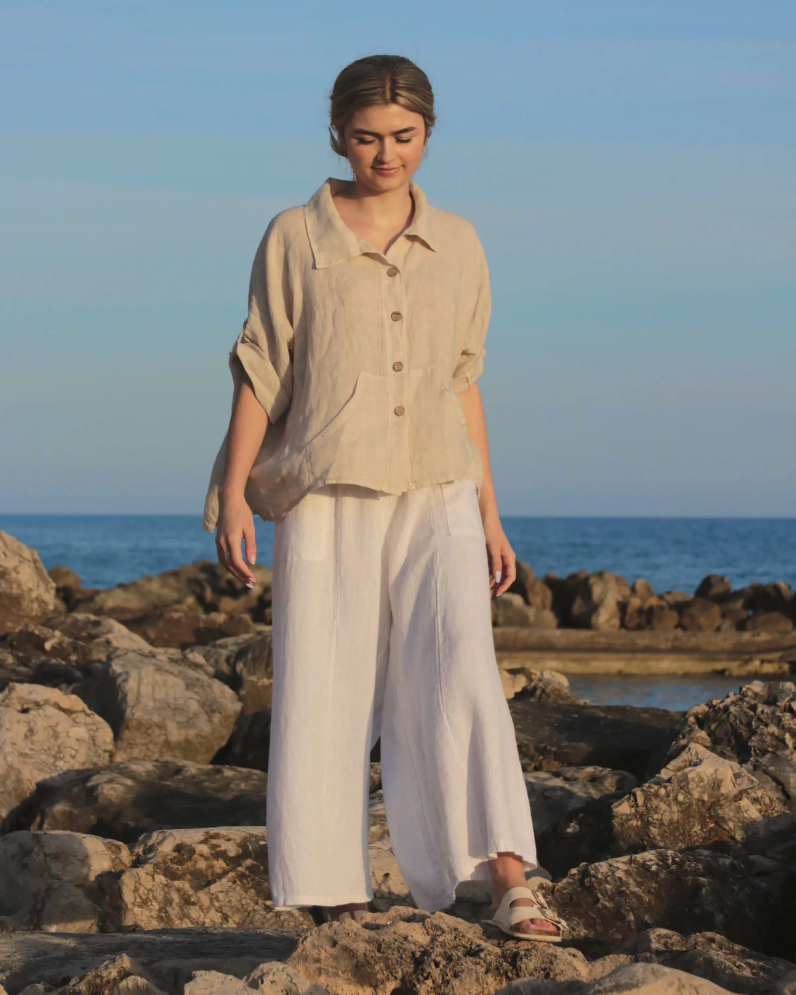 Casual Linen Shirt Jacket