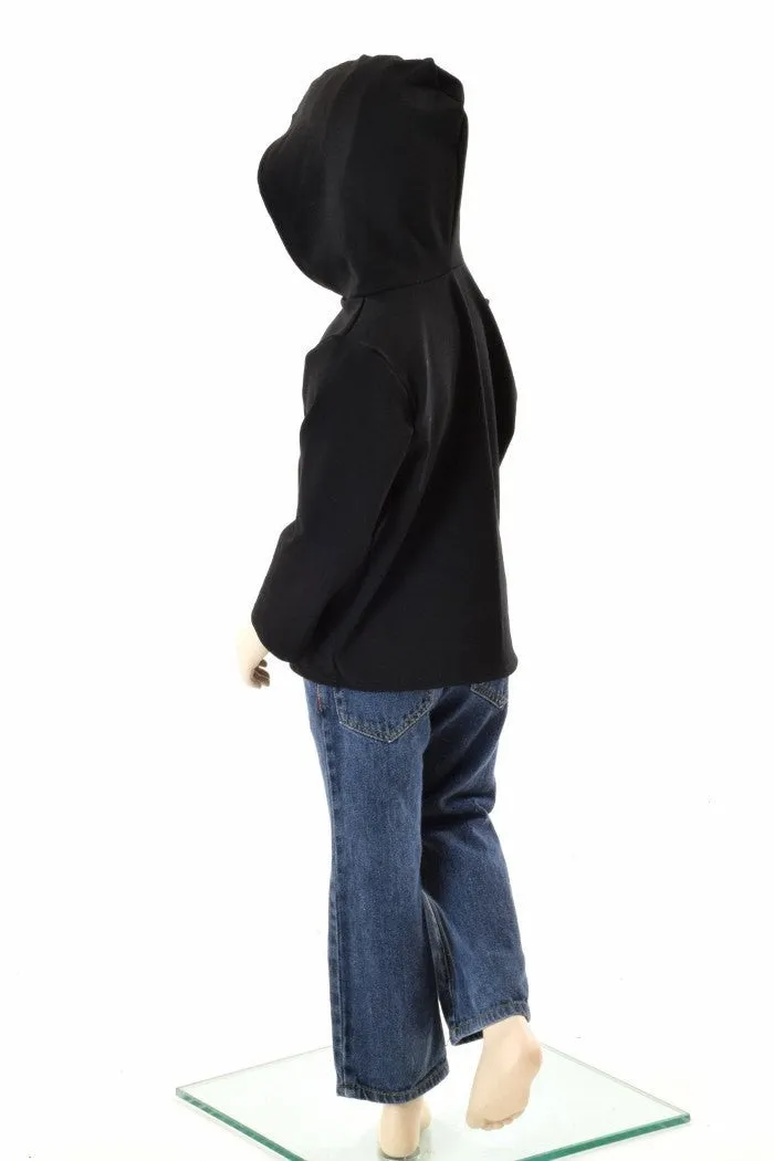 Childrens Black Zen Long Sleeve Hoodie