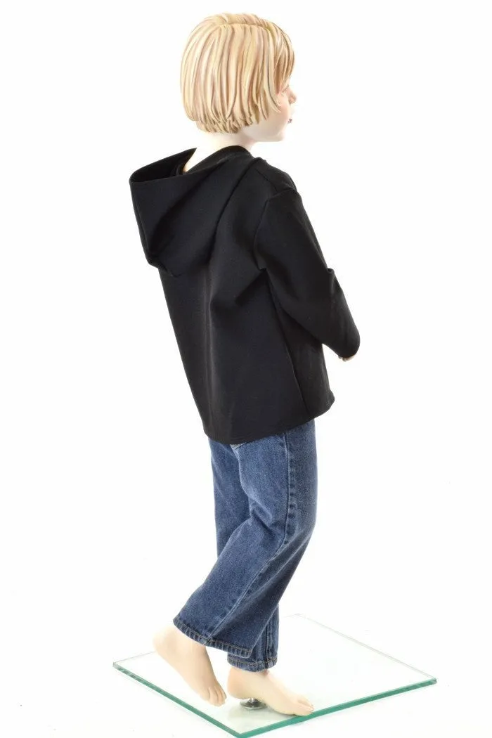 Childrens Black Zen Long Sleeve Hoodie