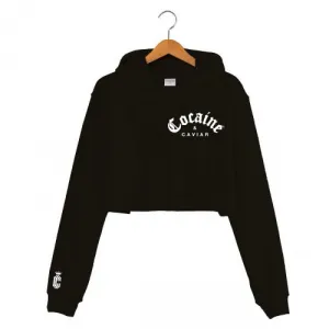 COCAINE & CAVIAR CROP HOODIE