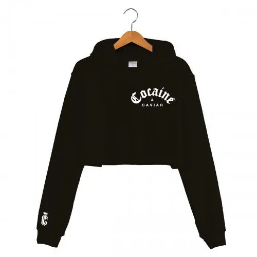 COCAINE & CAVIAR CROP HOODIE