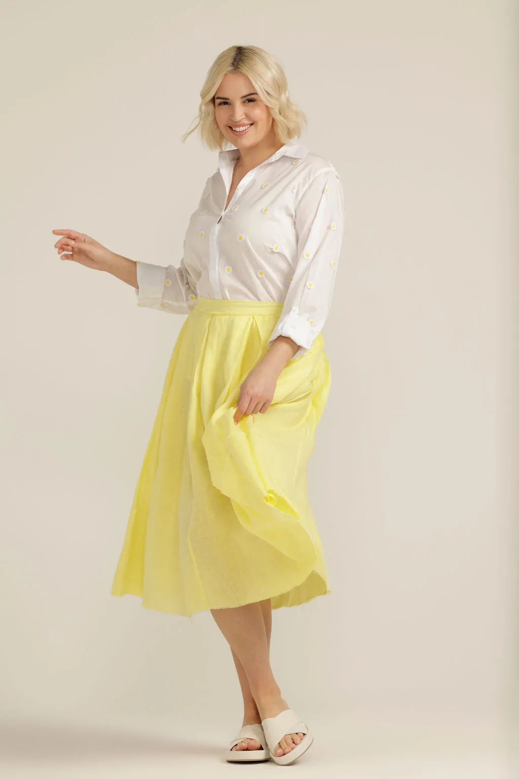 Cotton Applique Daisy Shirt