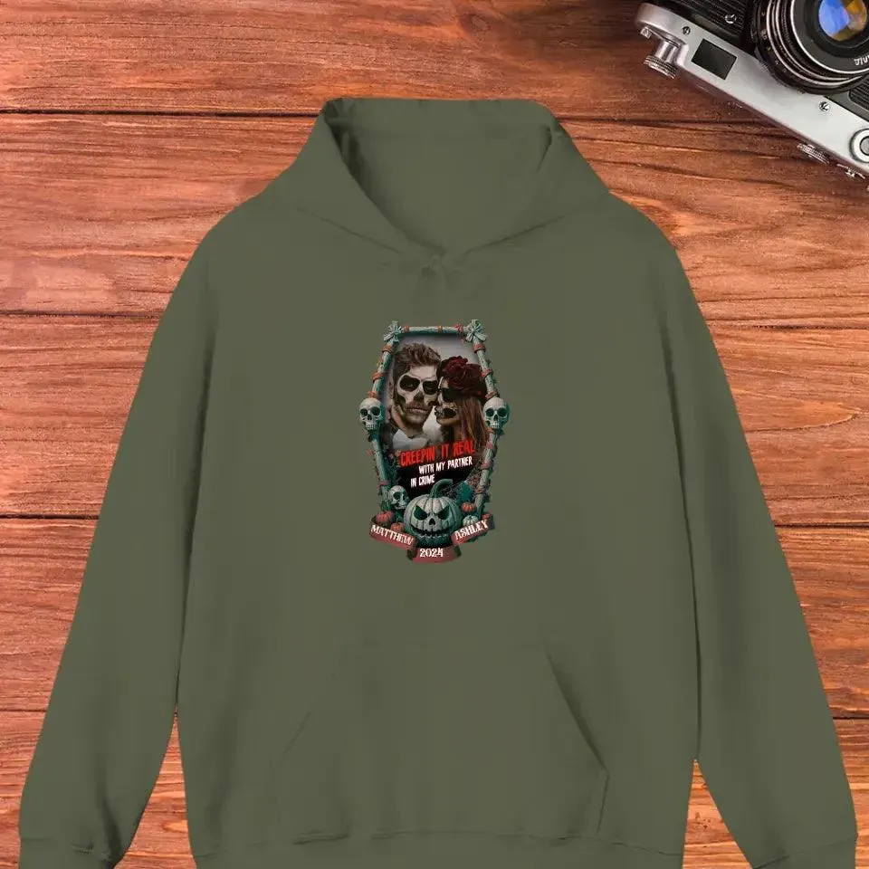 Creepin It Real - Custom Photo - Personalized Gifts For Couple - Hoodie