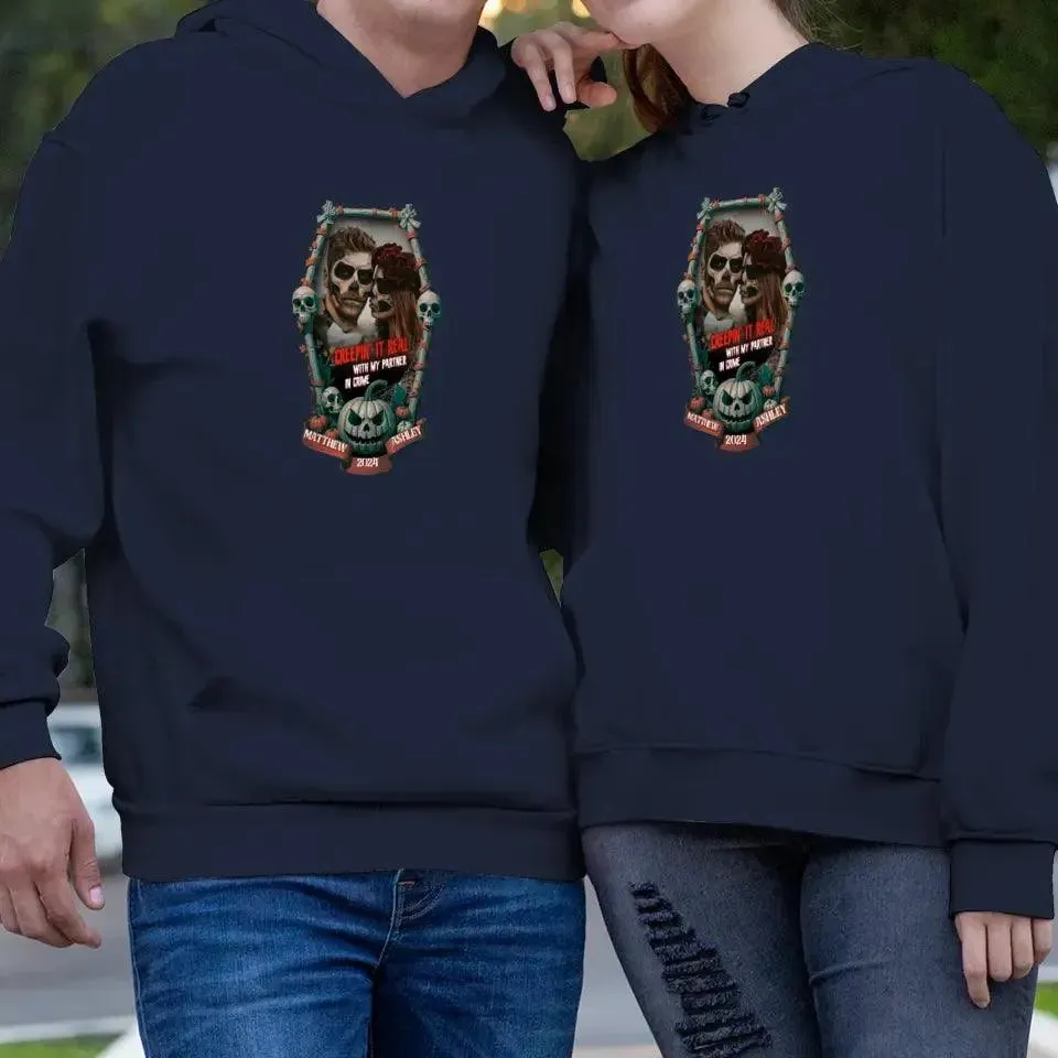 Creepin It Real - Custom Photo - Personalized Gifts For Couple - Hoodie