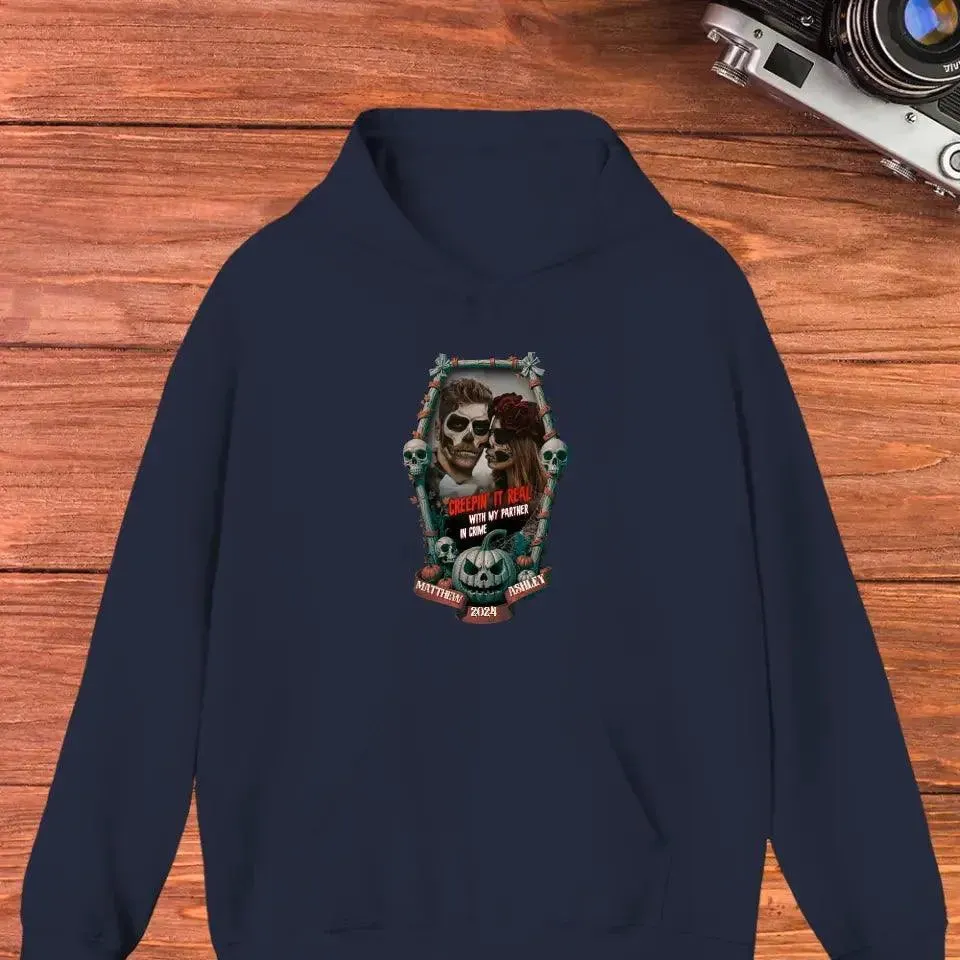 Creepin It Real - Custom Photo - Personalized Gifts For Couple - Hoodie