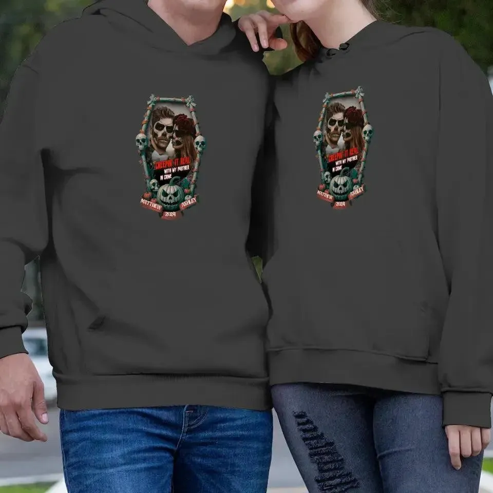 Creepin It Real - Custom Photo - Personalized Gifts For Couple - Hoodie