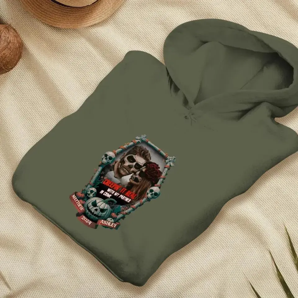 Creepin It Real - Custom Photo - Personalized Gifts For Couple - Hoodie