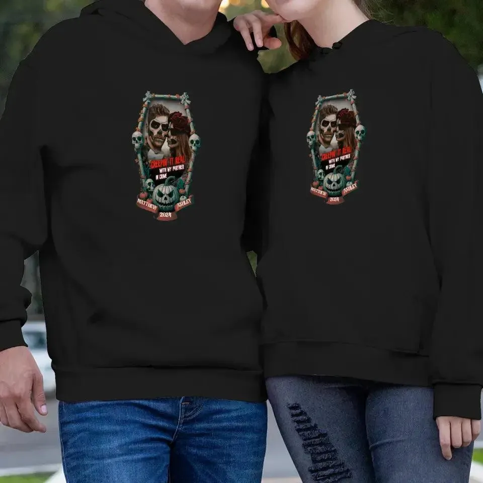 Creepin It Real - Custom Photo - Personalized Gifts For Couple - Hoodie