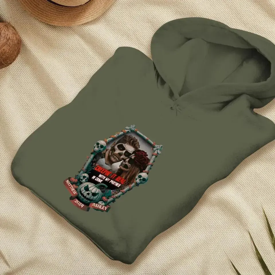 Creepin It Real - Custom Photo - Personalized Gifts For Couple - Hoodie