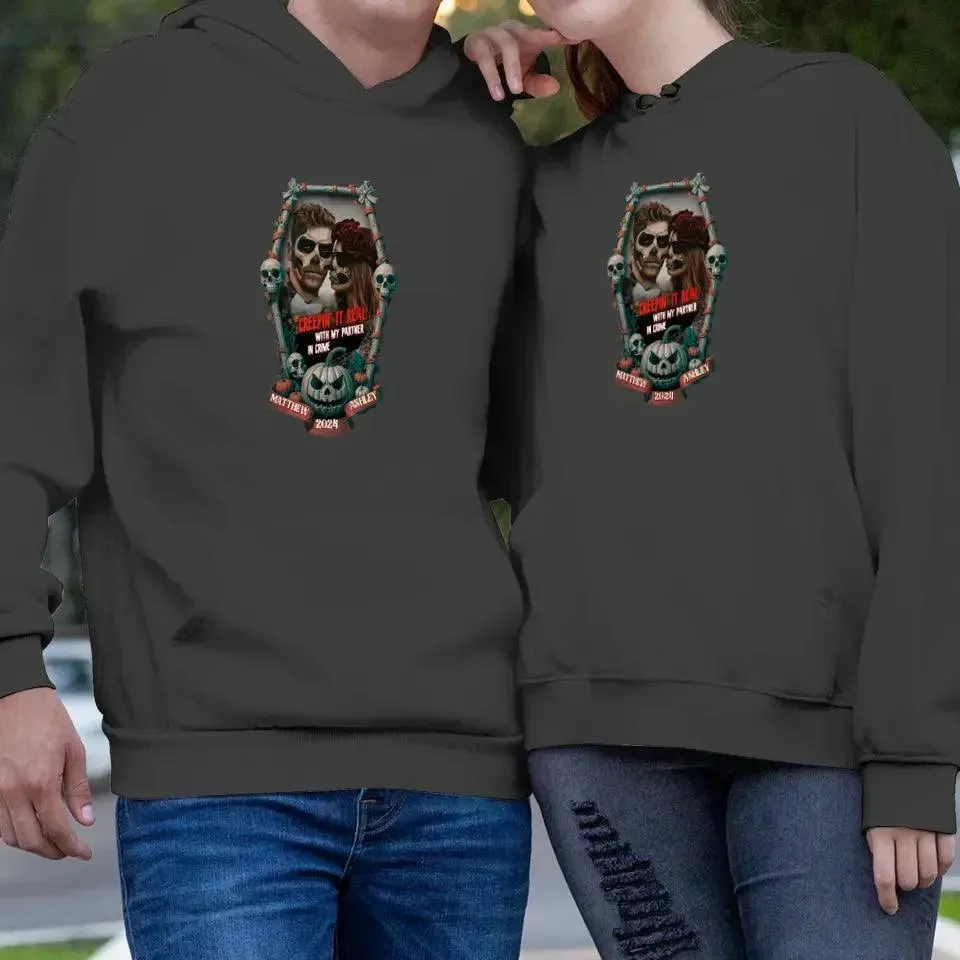 Creepin It Real - Custom Photo - Personalized Gifts For Couple - Hoodie
