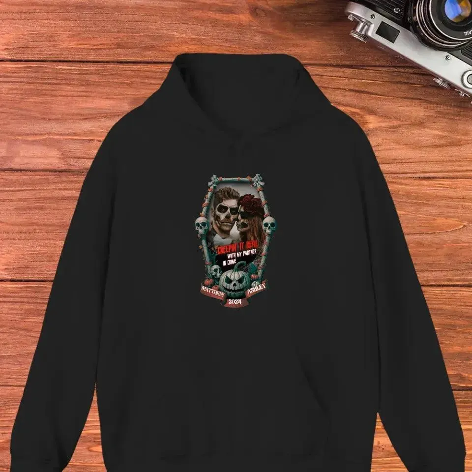 Creepin It Real - Custom Photo - Personalized Gifts For Couple - Hoodie