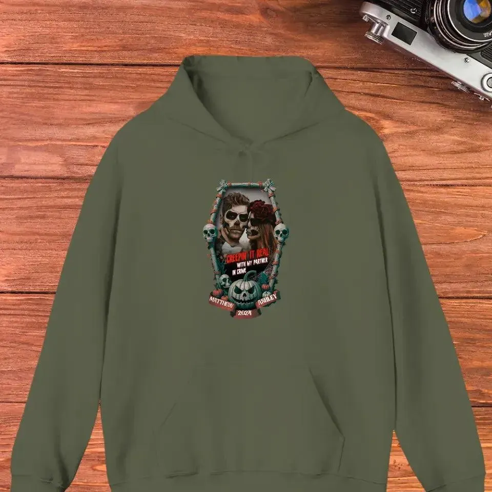 Creepin It Real - Custom Photo - Personalized Gifts For Couple - Hoodie