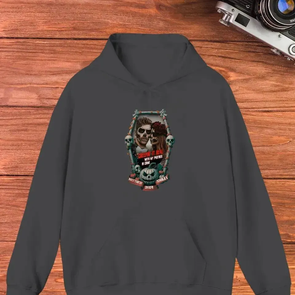 Creepin It Real - Custom Photo - Personalized Gifts For Couple - Hoodie