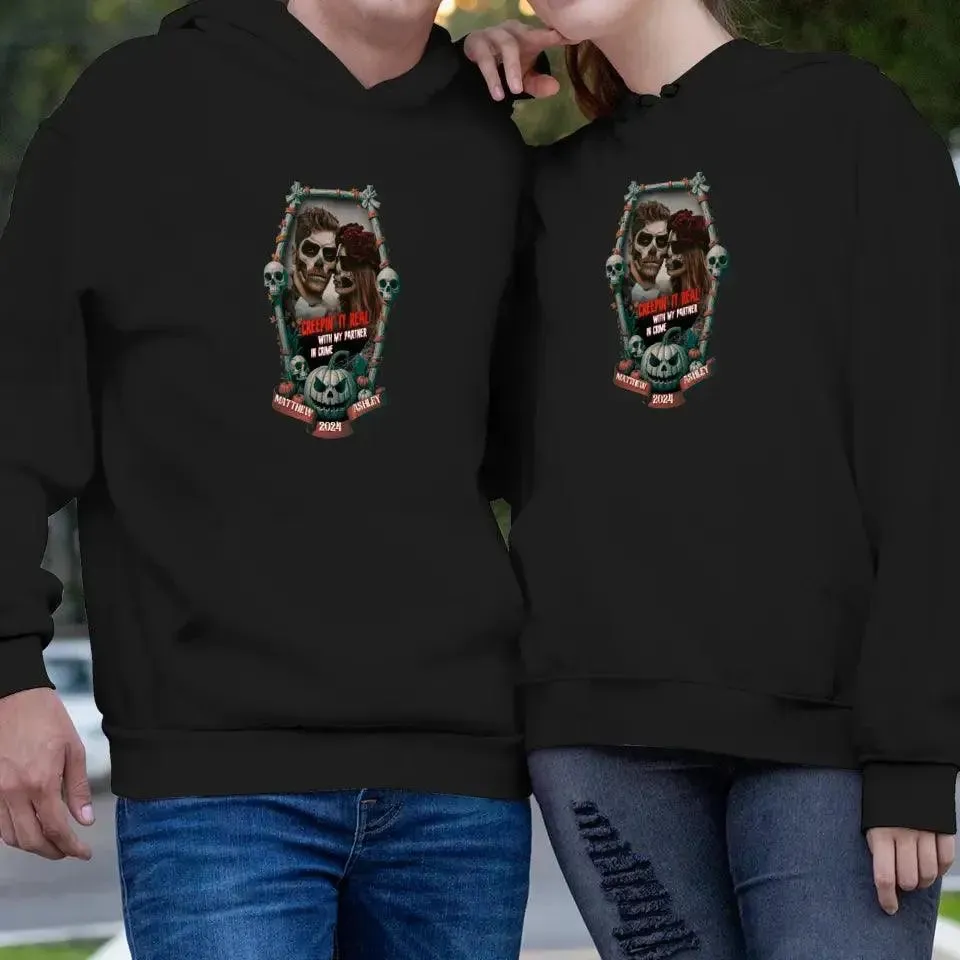 Creepin It Real - Custom Photo - Personalized Gifts For Couple - Hoodie