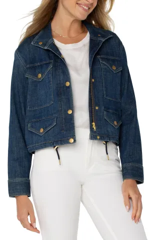 Cropped Cargo Jacket in Laguna Beach