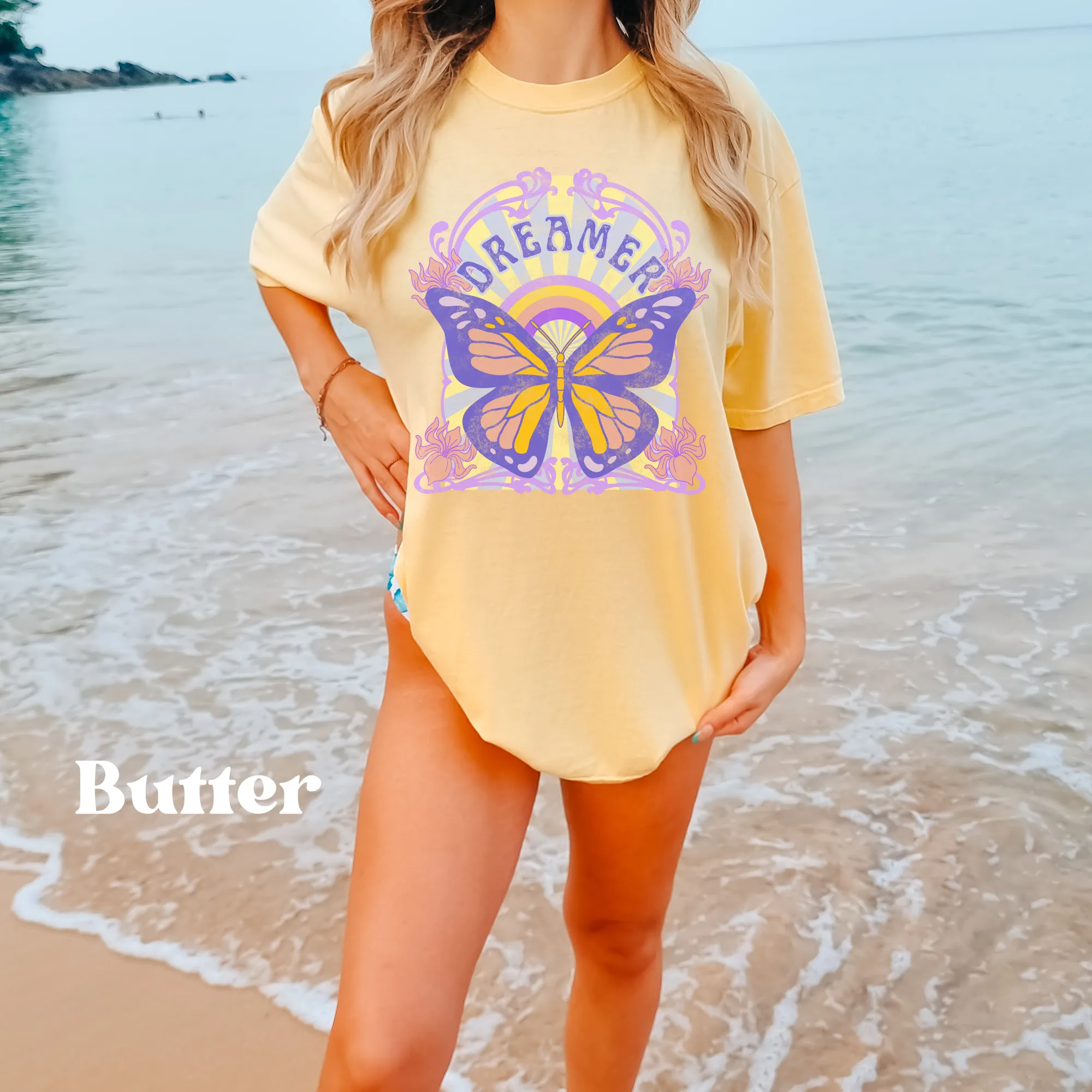 Dreamer Butterfly Art Nouveau Shirt Comfort Colors