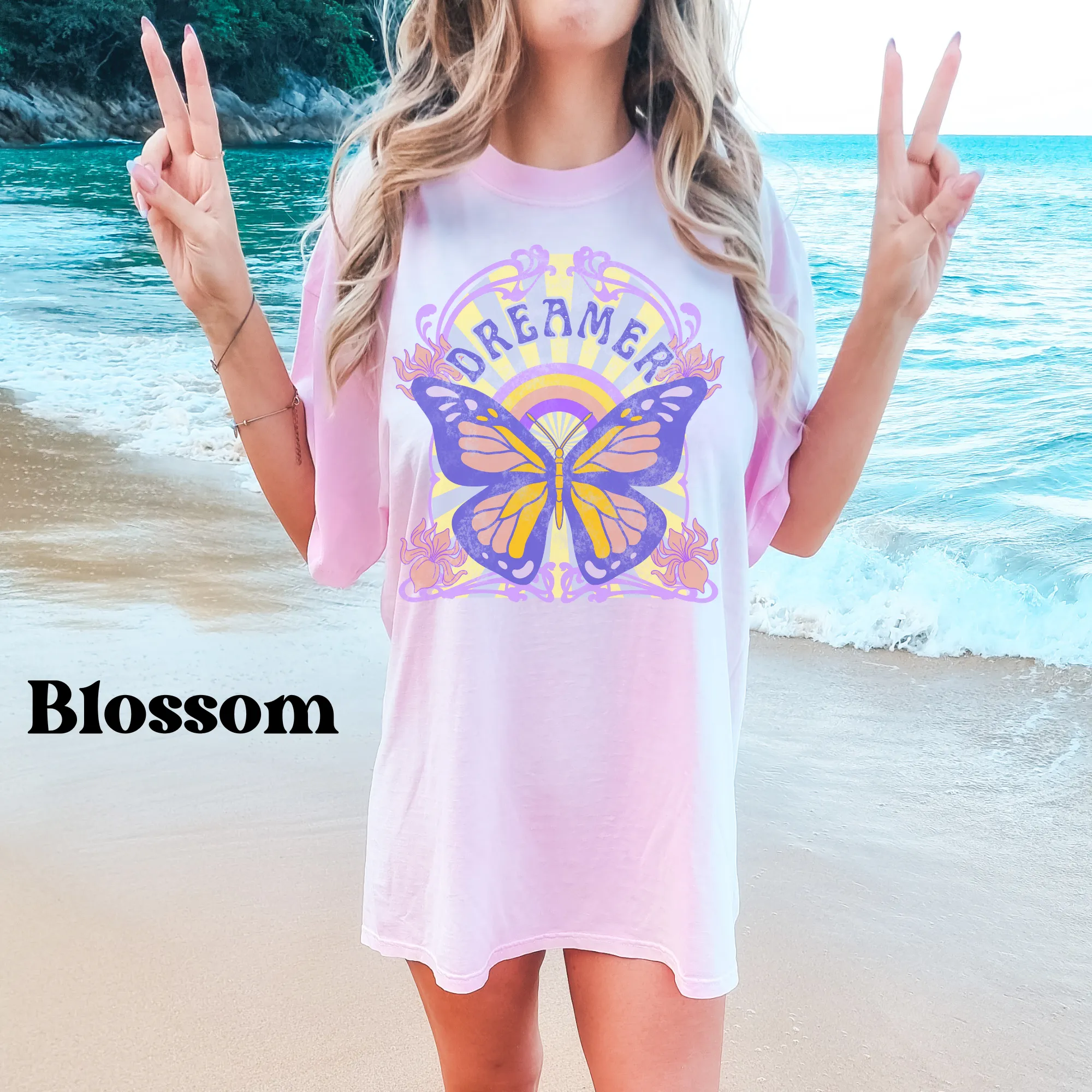 Dreamer Butterfly Art Nouveau Shirt Comfort Colors