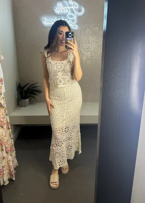 Ellis Crochet Midi Skirt