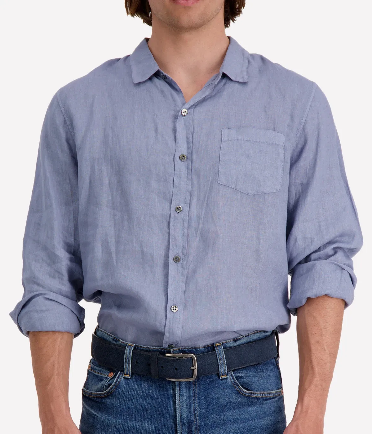 *FINAL SALE* Jioch Linen Shirt in Stonewash