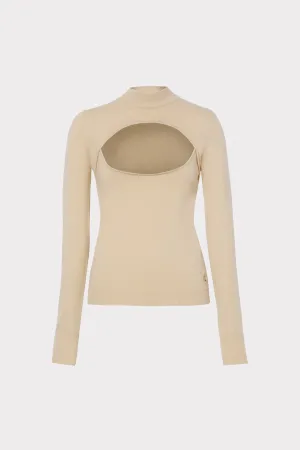 Front Cut Out Turtleneck