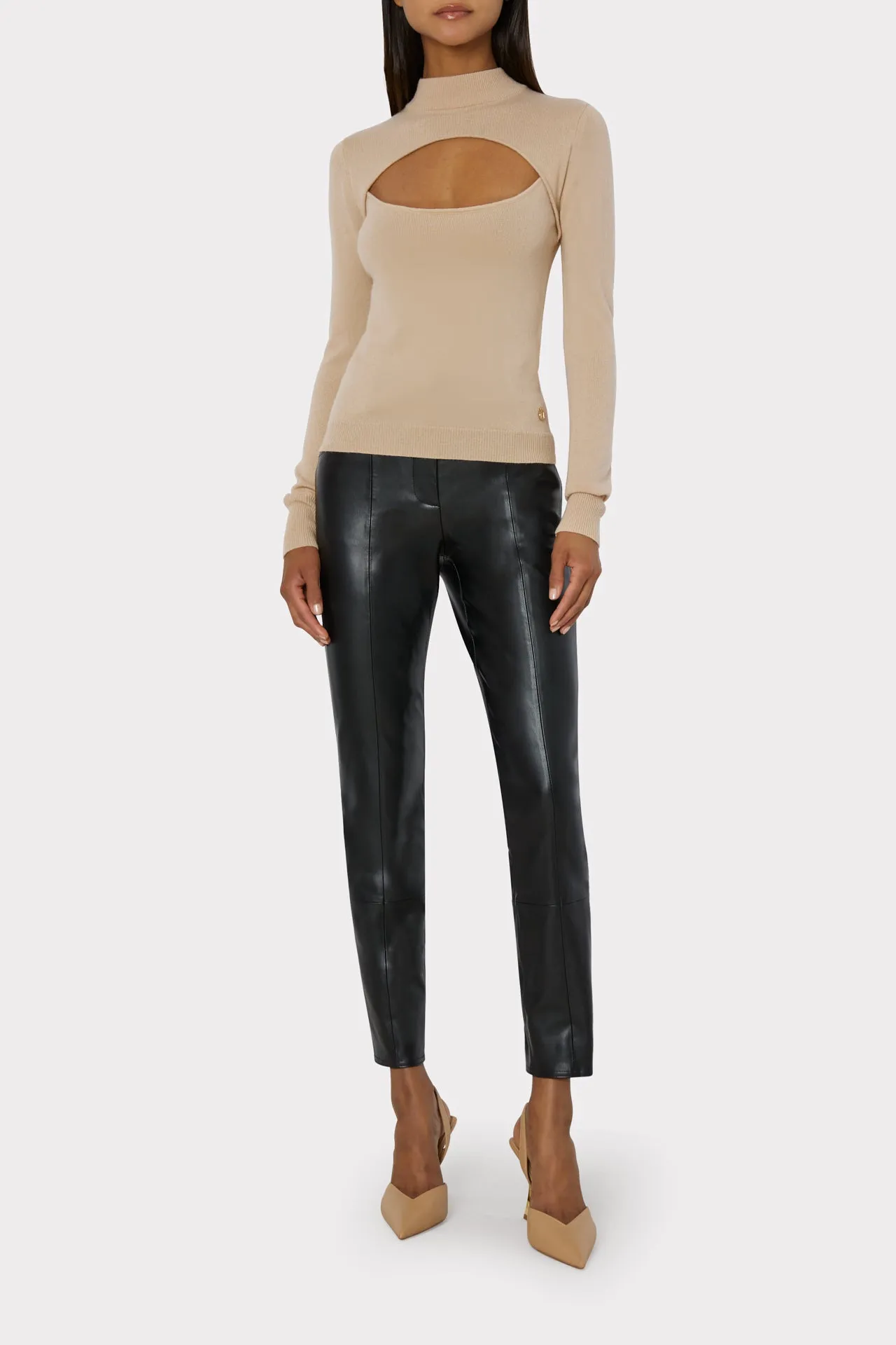 Front Cut Out Turtleneck