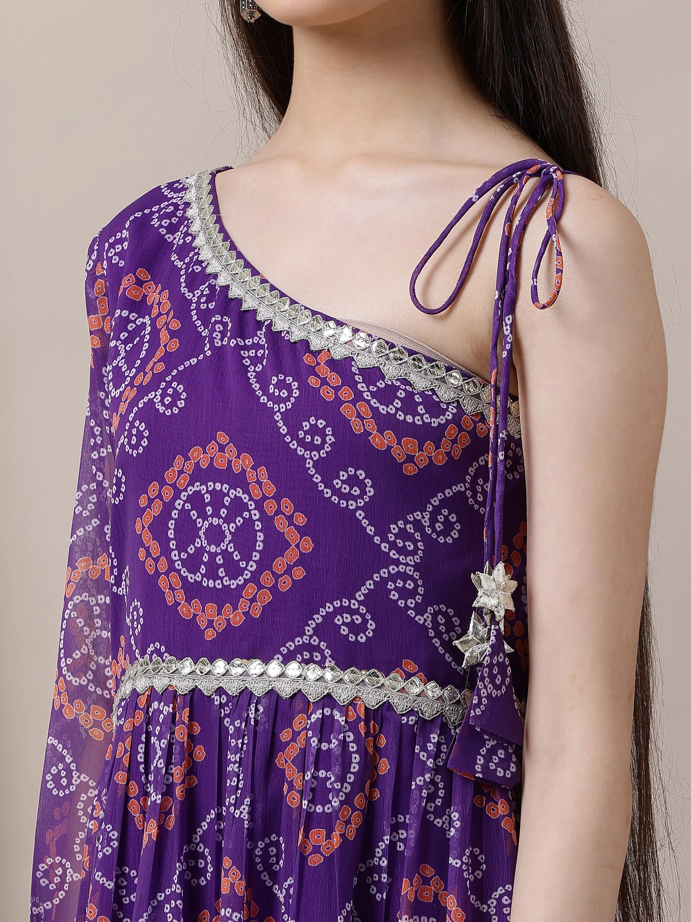 Girls Ethnic Motifs Printed Ethnic Dresses
