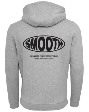 Grey Kids Hoodie / Oval Black Front Back Boys