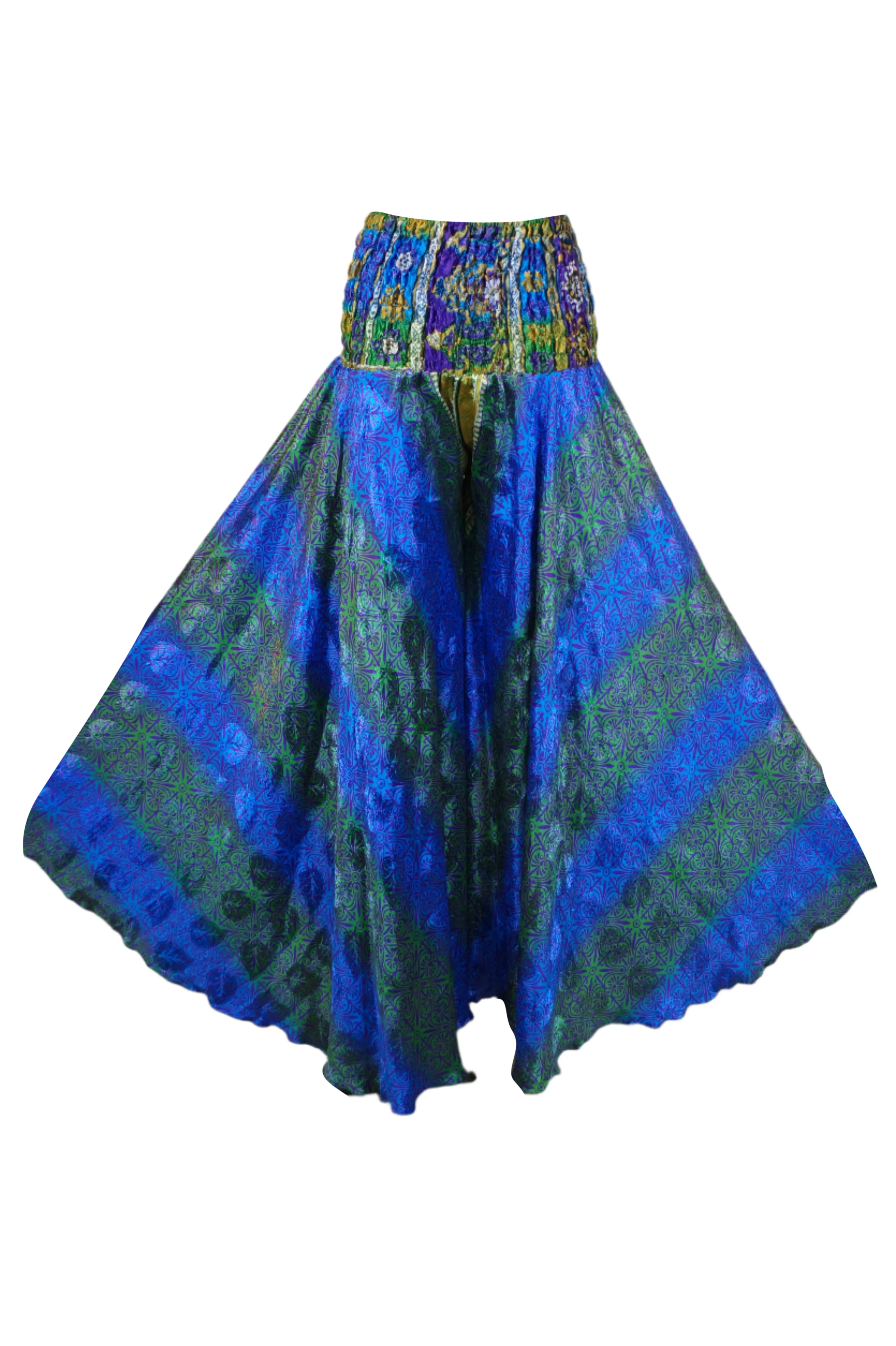 Handmade Navy Blue Boho Palazzo Pants – Flowy, Elegant, and Effortlessly Chic SM