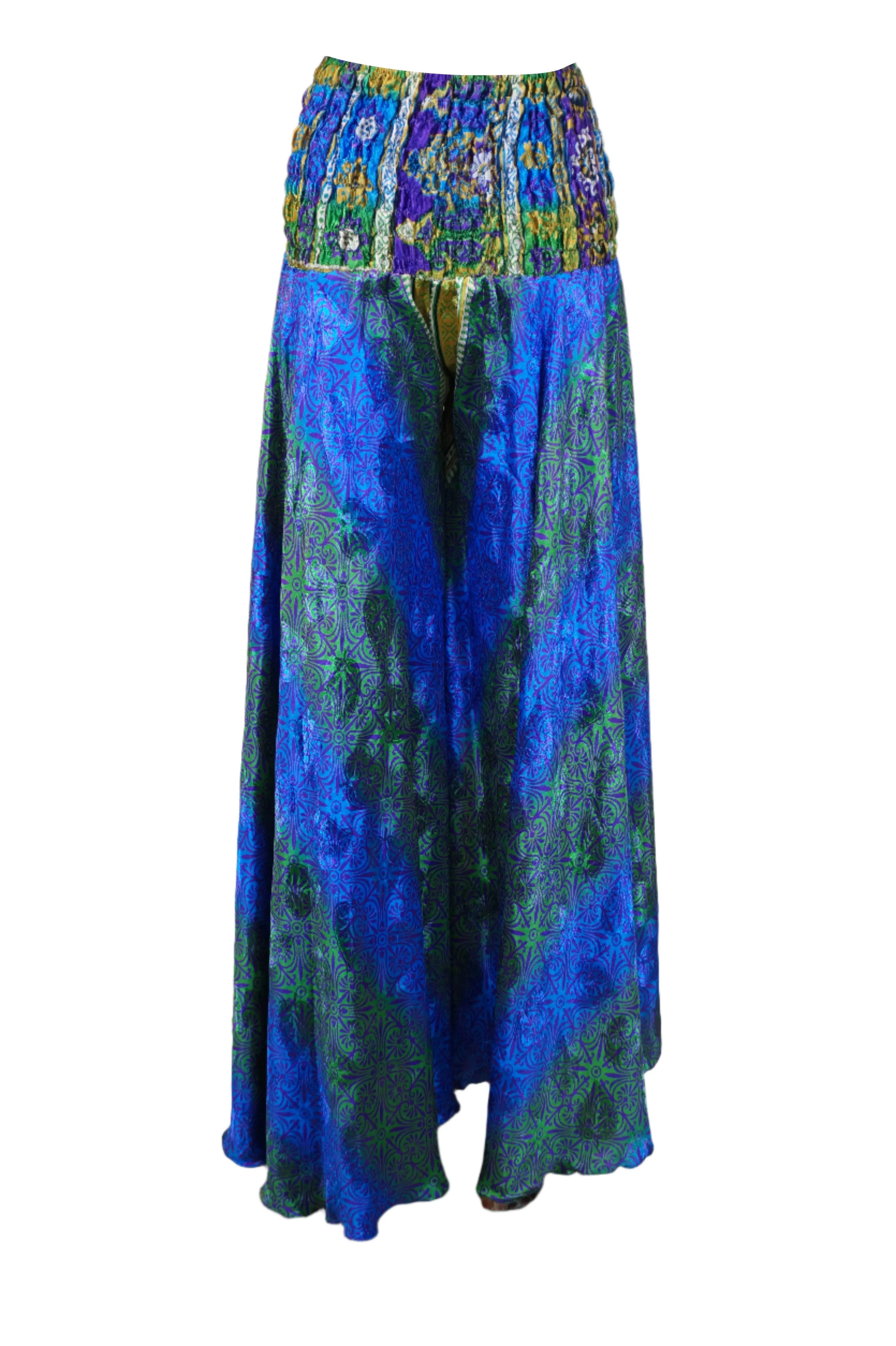 Handmade Navy Blue Boho Palazzo Pants – Flowy, Elegant, and Effortlessly Chic SM