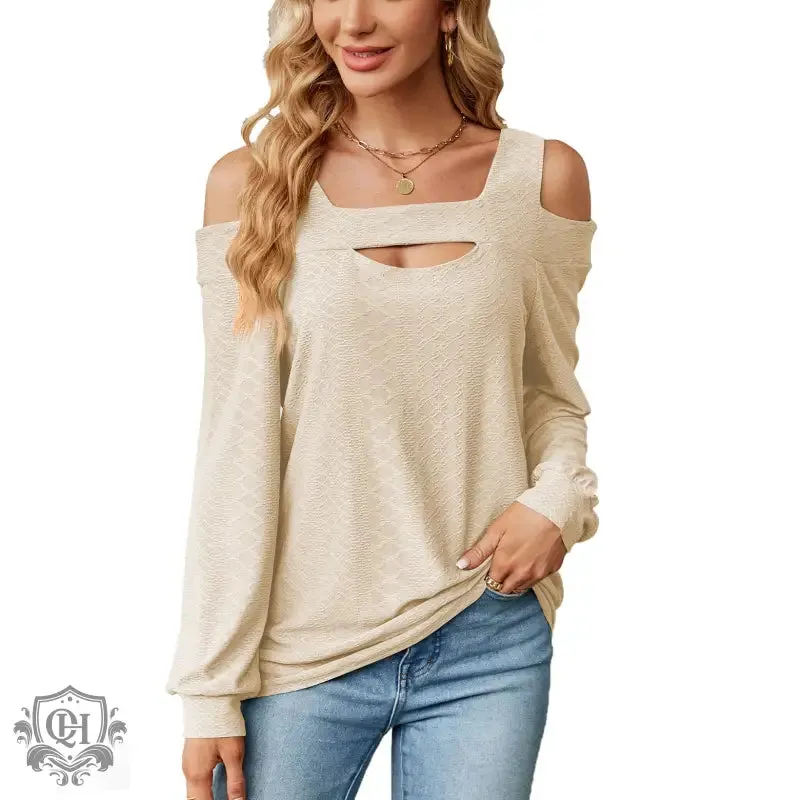 Hollow Out Long Sleeve Tee