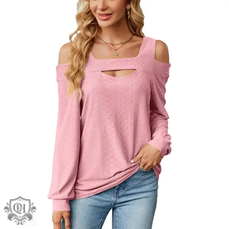 Hollow Out Long Sleeve Tee