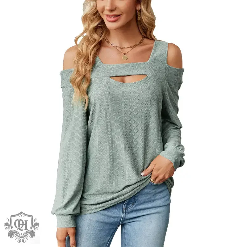 Hollow Out Long Sleeve Tee