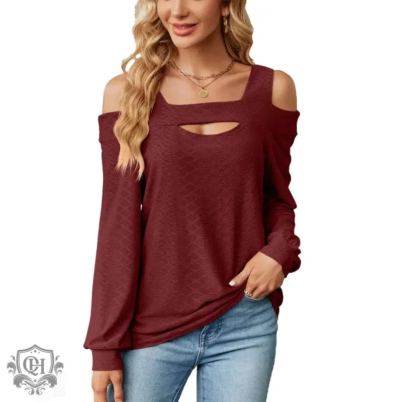 Hollow Out Long Sleeve Tee