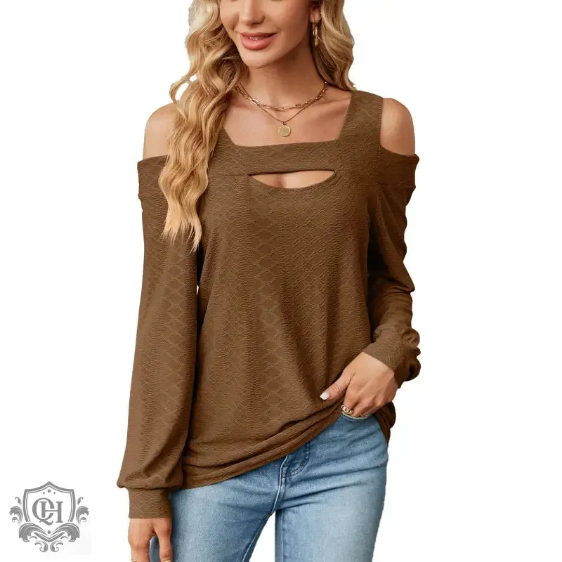 Hollow Out Long Sleeve Tee