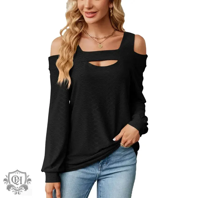 Hollow Out Long Sleeve Tee