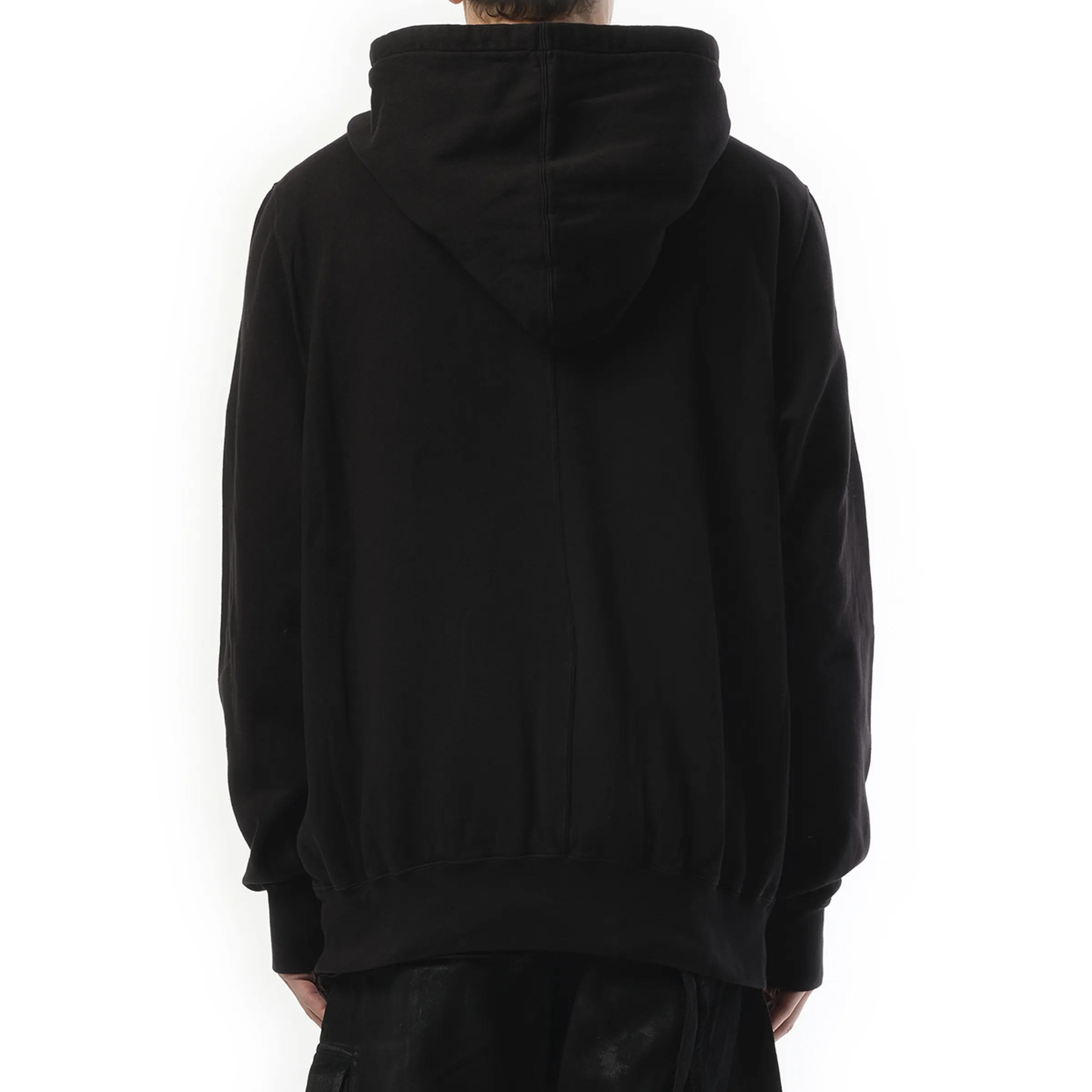 Hollywood Curved Print Oversized Hoodie in Black/Milk